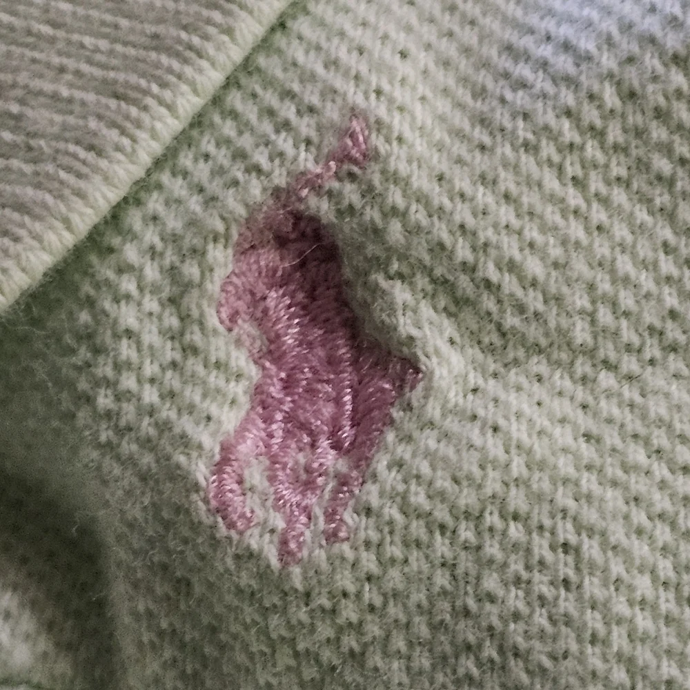 Ralph Lauren Girls Ruffle Trim Cotton Dress Green Pink Pony 6M‎ Quality